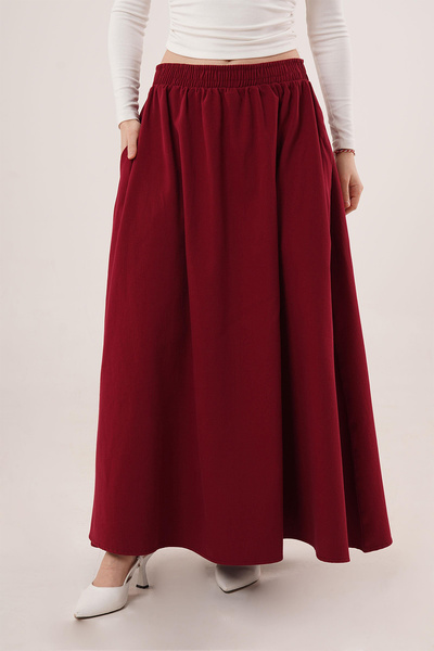 Zec Style Gabardin Cepli Etek Maxi