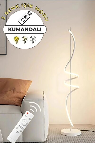 Ömür Avize peri beyaz 3 renk kumandalı lambader