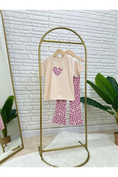 Bloom Bbk-299 Pink Leopard Leggings Suit