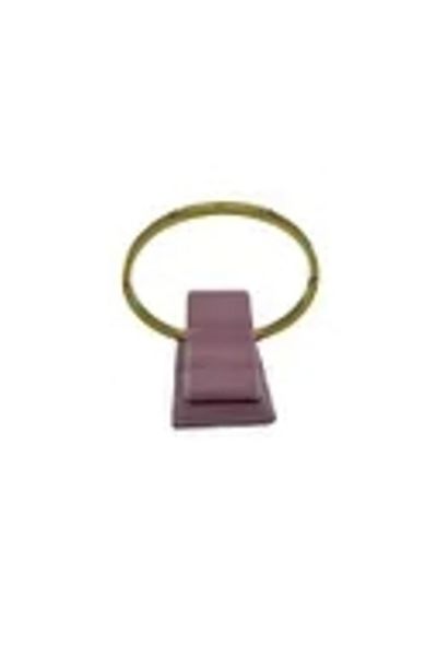 MeGass Dekor Domestic Production Suede Fabric Pink Color 3 cm Handcuff-Bracelet Display Accessory