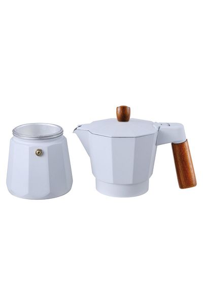 Bergner Oală espresso 6 căni alb Naturally