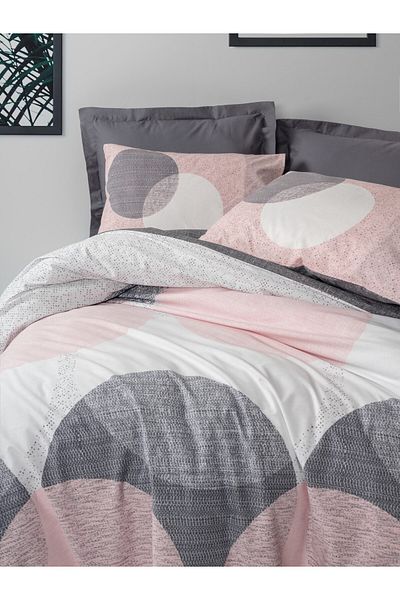 Cotton Box Gray Double Leron Bedding Set