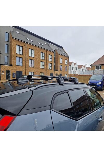 Thunder HYUNDAI BAYON 2021-Sonrası TRX2 Thunder Carrier Kilitli Ara Atkı Taşıyıcı Tavan Barı Siyah