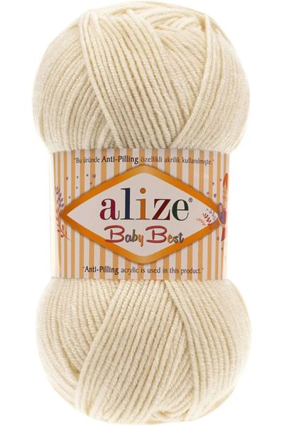 Alize Baby Best 62 Light Cream Knitting Thread (5 Pcs)