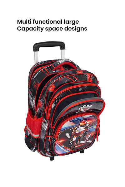 PARAJOHN StarKids Kids Roller Schoolbag 3 Piece Set 18 inch - Red
