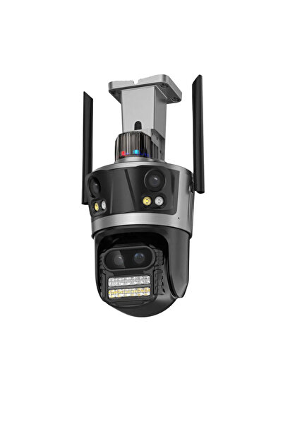 qasul 8K WiFi 16MP Dört Ekran Güvenlik Kamerası CCTV IP Kamera 8X Zoom Otomatik Takip Video Gözetim