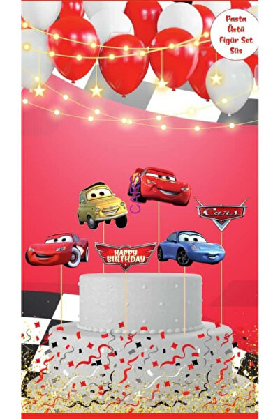 party world Pasta Üstü Figür Kürdan Süsleri – 6’lı Paket | Temalı Parti Cupca...