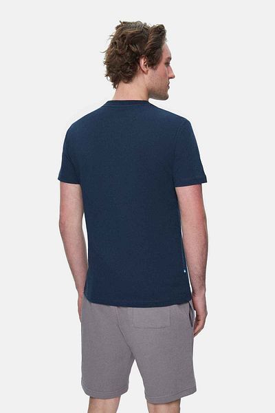 UCLA Tricou pentru bărbați, cu decolteu, brodat, albastru bleumarin, cu potrivire standard