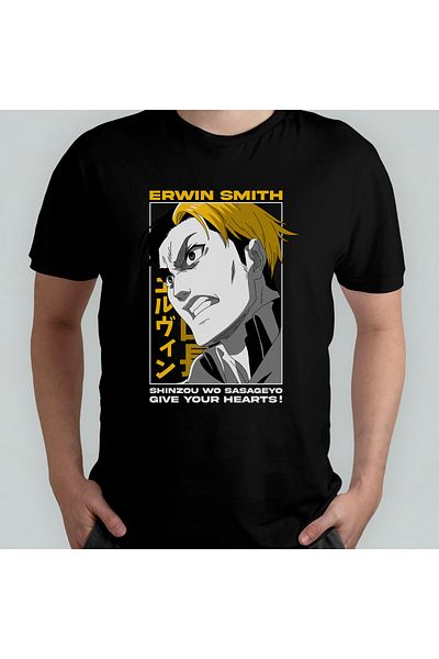 Pixxa Μπλουζάκι με λαιμόκοψη Erwin Smith 100% Rainy Dungeon