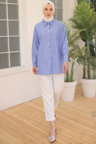 giyze Striped Shirt Indigo 12020
