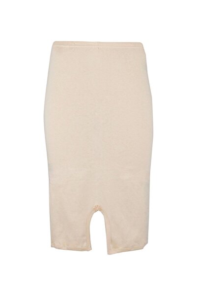 Ceylanoğlu Women's Beige Combed Underskirt 3 Piece Skirt Gkc251