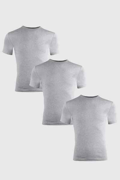 Ceylanoğlu Ribbed Men's 0-Neck Undershirt 3 Pack 042