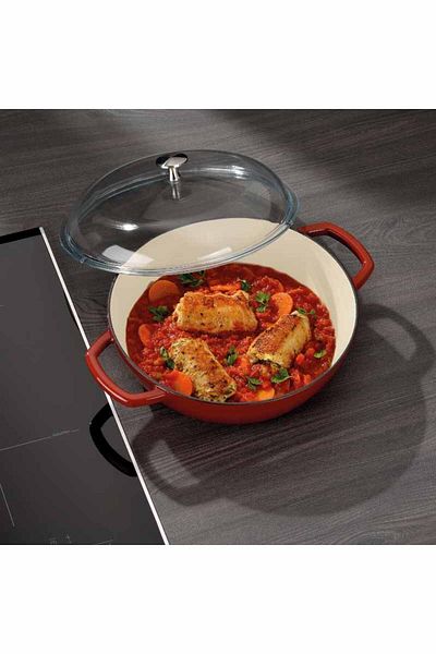 KELA Keck Lang CALIDO cast iron deep frying pan 28 cm 3.8l red