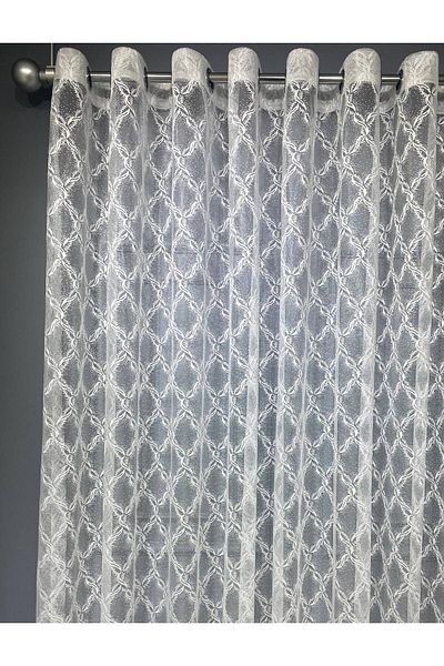 farbateks Seher New Design - Rustic Eyelet Tulle Curtain