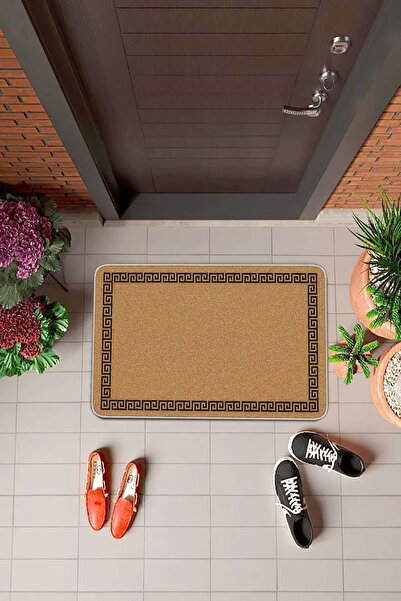 Viva Home Bej Çerçeveli Kapı Önü Paspası KP21