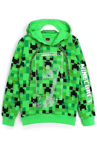 DobaKids Without Rosette with Green Gate Winter Men's and Children's Sweatshirt Hoodie 3 Rope Minecraf Maycraft