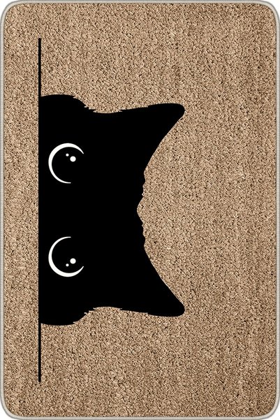 Generic Brand Beige Cat Patterned Door Mat Kp09