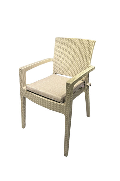 Derya Ticaret Sandalye Minderi Keten 6 Adet 40x45 Cm