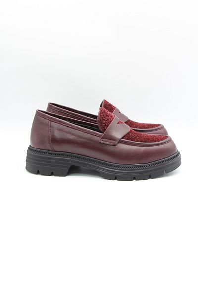 BELİSİA Black Genuine Leather Women's Loafer Shoes
