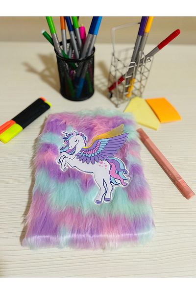 My Easy Shop Soft Unicorn Plush Notebook - Embossed and Lined