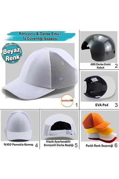 Badem10 Lightweight Work Safety Safety Impact Protective Protection Head Cap Hard Hat Camouflage Baseball Style Helmet Hat
