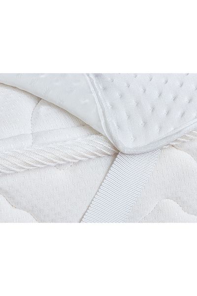 Madame Coco Clarte Flüssigkeitsdichte, elastische Eckmatratze für Einzelbett – Weiß