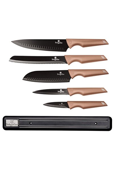 Berlinger Set cuțite cu suport magnetic 6 buc Rosegold Metallic Line
