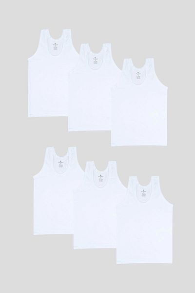 Ceylanoğlu Boy's Undershirt 6 Pack Gkc310