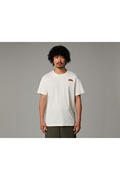 THE NORTH FACE Ανδρικό μπλουζάκι με γραφικά γραφικά εξωτερικού χώρου M Ss NF0A8C1ZQLI1 Λευκό