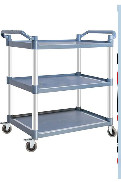 Cady One Small Serving Cart With White Shelves, 100x70x49 Cm