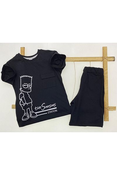 ÖRZİKİDS Boy's Shorts 2 Thread Printed Orinal Combed Cotton Suit for Age 7/10