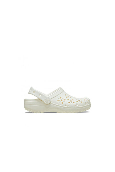 Crocs Παιδικές παντόφλες Classic Floral Cut Out Clog T 210944 -0WV Κρέμα
