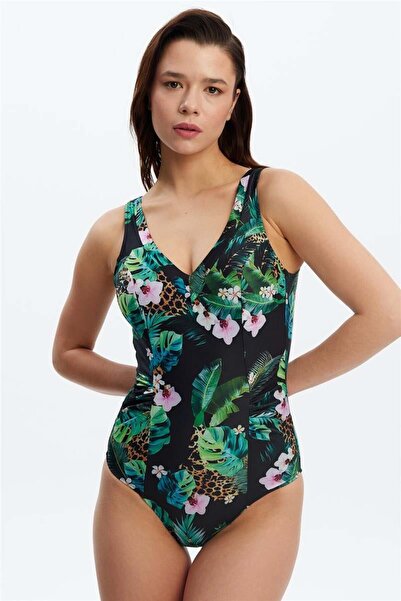 Louren M2647 Costum de baie cu cupă cu bretele groase