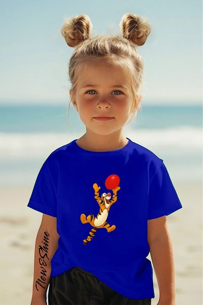 New Shine 1 tricou este un cadou pentru achiziții de 6 și mai sus în coș - Tricou pentru copii oversize cu imprimeu tigru