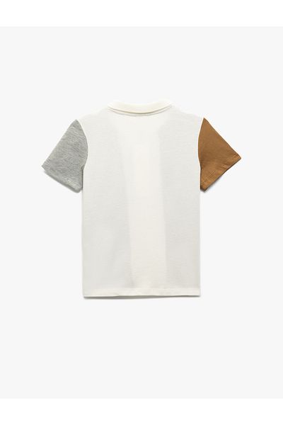 Koton Tricou cu mânecă scurtă, cu gât polo, cu fermoar