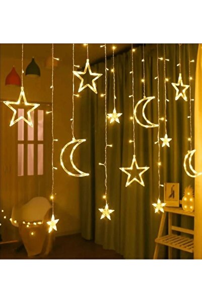 Generic اضاءة زينة رمضان بتصميم هلال ونجمة