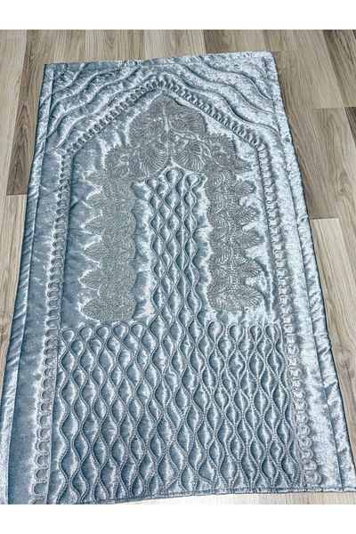 AYHANHOME Glitter Embroidered Velvet Dowry Bridal Set Prayer Mat