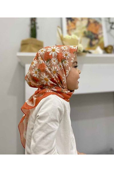 Sima Papatya Sima Bd Cotton Children's Scarf