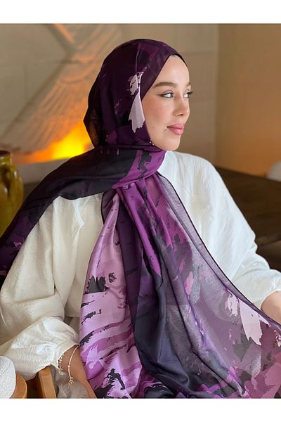 Modakaşmir Ocean Pattern Lina Shawl