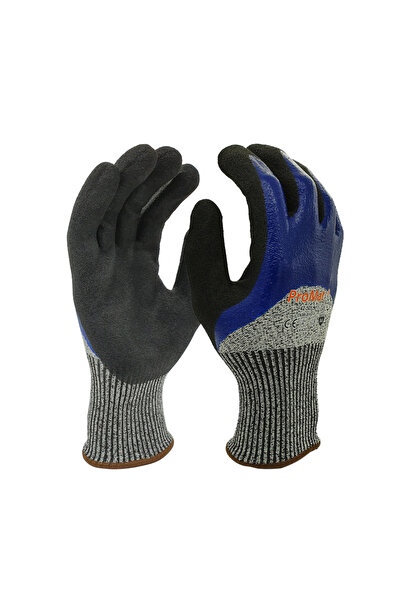 ERY İş Güvenliği Promat 505 Pair Dipped Sand Nitrile Coated Work Gloves