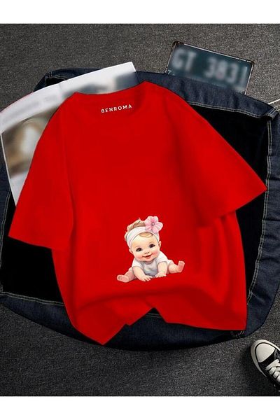 BENROMA Pregnant Baby Printed T-Shirt