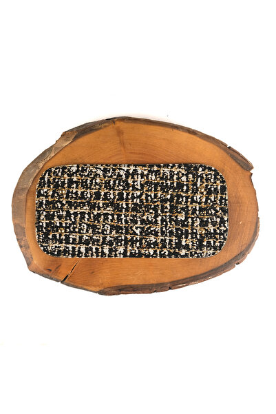 Prestij Boncuk Koža Torba Baza crna Sa deznom 25X12 cm