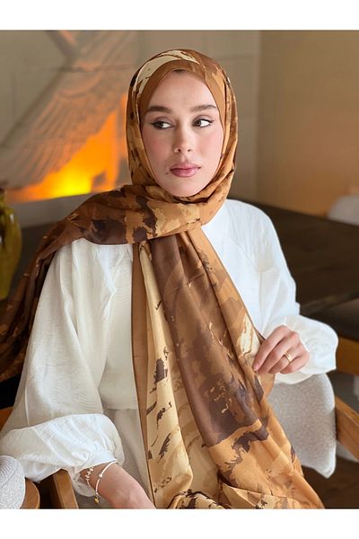 Modakaşmir Ocean Pattern Lina Shawl
