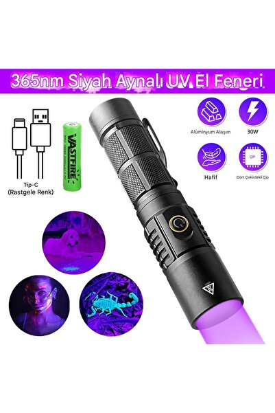 idragon 30W 365NM Profesyonel Güçlü Mor UV Işık Para Kontrol Feneri UV Lamba