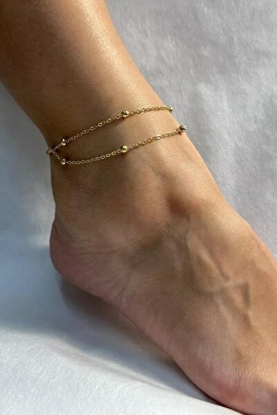 New Obsessions خلخال فولاذي مع سلسلة كعب