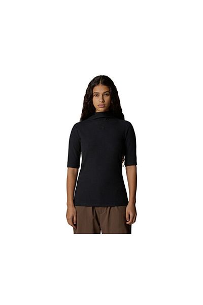 THE NORTH FACE Tricou subțire pentru femei - W S/S Tricou pentru exterior cu gât fals, negru NF0A89C3JK31