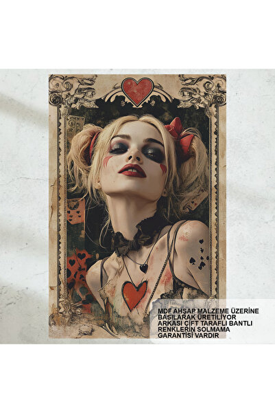 Hayat Poster harley quinn vintage νοσταλγικό στυλ mdf ρετρό ξύλινος πίνακας α...