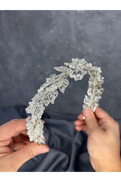 Hayalperest boncuk Danica Noble Zircon Queen Crown and Turban Accessory