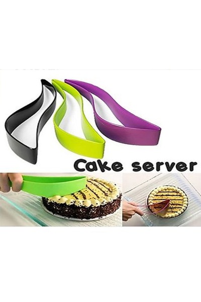 Other 3 pieces of multi-colored curved cake cutter