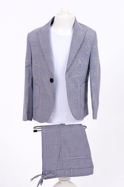 Merdia Kids Boy's Suit Set (Plaid Jacket, T-Shirt and Drawstring Pants)